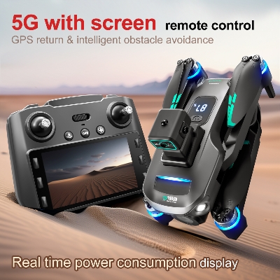 Picture of 5G WIFI FPV G.P.S Quadcopter Drone 4K HD Dual Cameras Obstacle Avoidance LED Large Screen Remote RC Drone