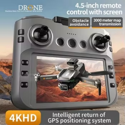 Picture of BIG [REMOTE DISPLAY] G.P.S Professional Drone 4K Camera FPV Brushless Obstacle Avoidance Remote Control with Foldable Screen RC Quadcopter (8GB Memory + Card Reader Free)