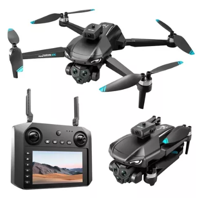 Picture of Pro Max Drone Brushless 4K HD Dual Camera Optical Flow Obstacle Avoidance Foldable Quadcopter RC Distance with 4.5 inch Display Remote dgb