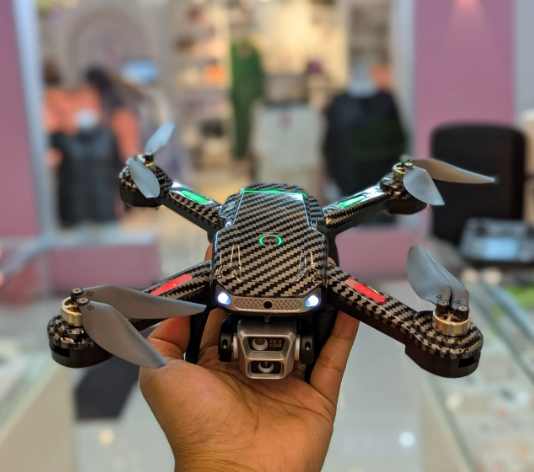Picture of New 2025 (Remote Display) Black Carbon Fiber Brushless Infrared Obstacle Avoidance Optical Flow Positioning Hovering 4K Camera Quadcopter Drone