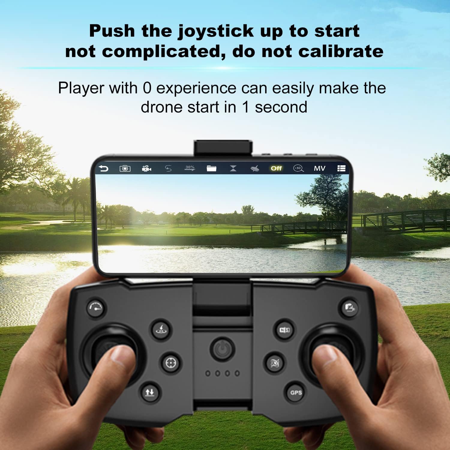 Picture of G.P.S 4k Dual-Camera Quadcopter Foldable Smart Aerial Drone