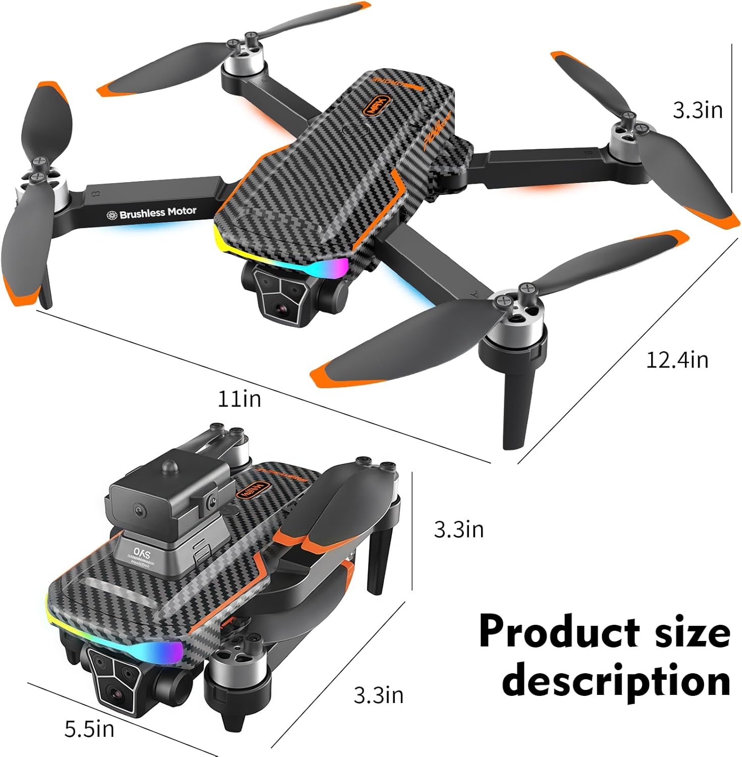 Picture of 2025 Drone Obstacle Avoidance 4k Optical Flow Headless Mode Gesture 50x Video Drone Altitude Custom Drone Smart Follow with Helipad Mat DH