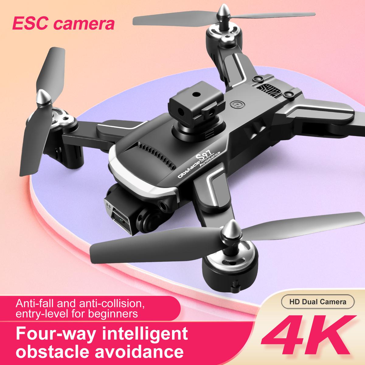 Picture of New Drone WIFI 4k Profesional HD Dual Camera WiFi Fpv Obstacle Avoidance Quadcopter Foldable ESC Trajectory Flight Rc Drone
