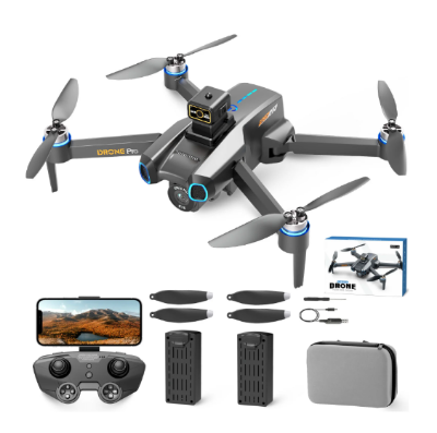 Picture of Optical Flow Avoidance Four-Axis Brushless Drone 1080P HD FPV Camera Wifi RC Quadcopter, 360° Flip, Waypoint Flight Black 2 Batteries DH