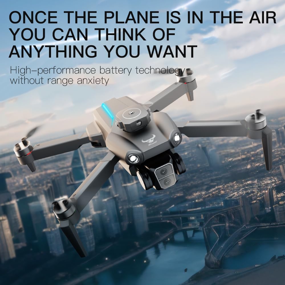 Picture of Drone Three-Axis Flow Positioning Brushless Motot Folding 4k Dual Camera Four-Sided Obstacle Avoidance Drones Black dgf