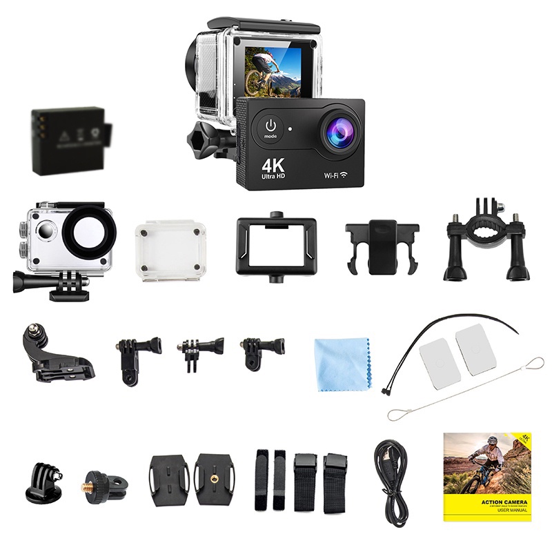 Picture of NEW 2025 AUSEK AT-S9R ACTION CAMERA GO PRO MOTOVLOG 4K/60FPS EIS Remote Control Wifi Waterproof