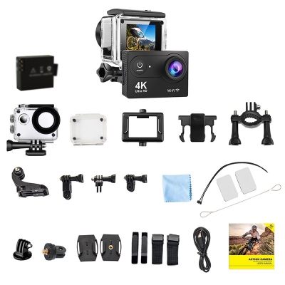 Picture of NEW 2025 AUSEK AT-S9R ACTION CAMERA GO PRO MOTOVLOG 4K/60FPS EIS Remote Control Wifi Waterproof