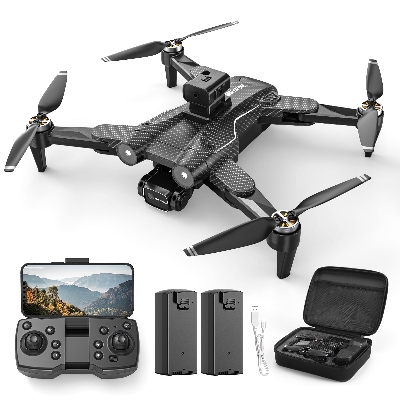 Picture of Sensor Drone with Camera 4K for Adults and Beginners, FPV RC Quadcopter with Brushless Motor,Optical Flow Sensor, 2 Batteries, Black DG