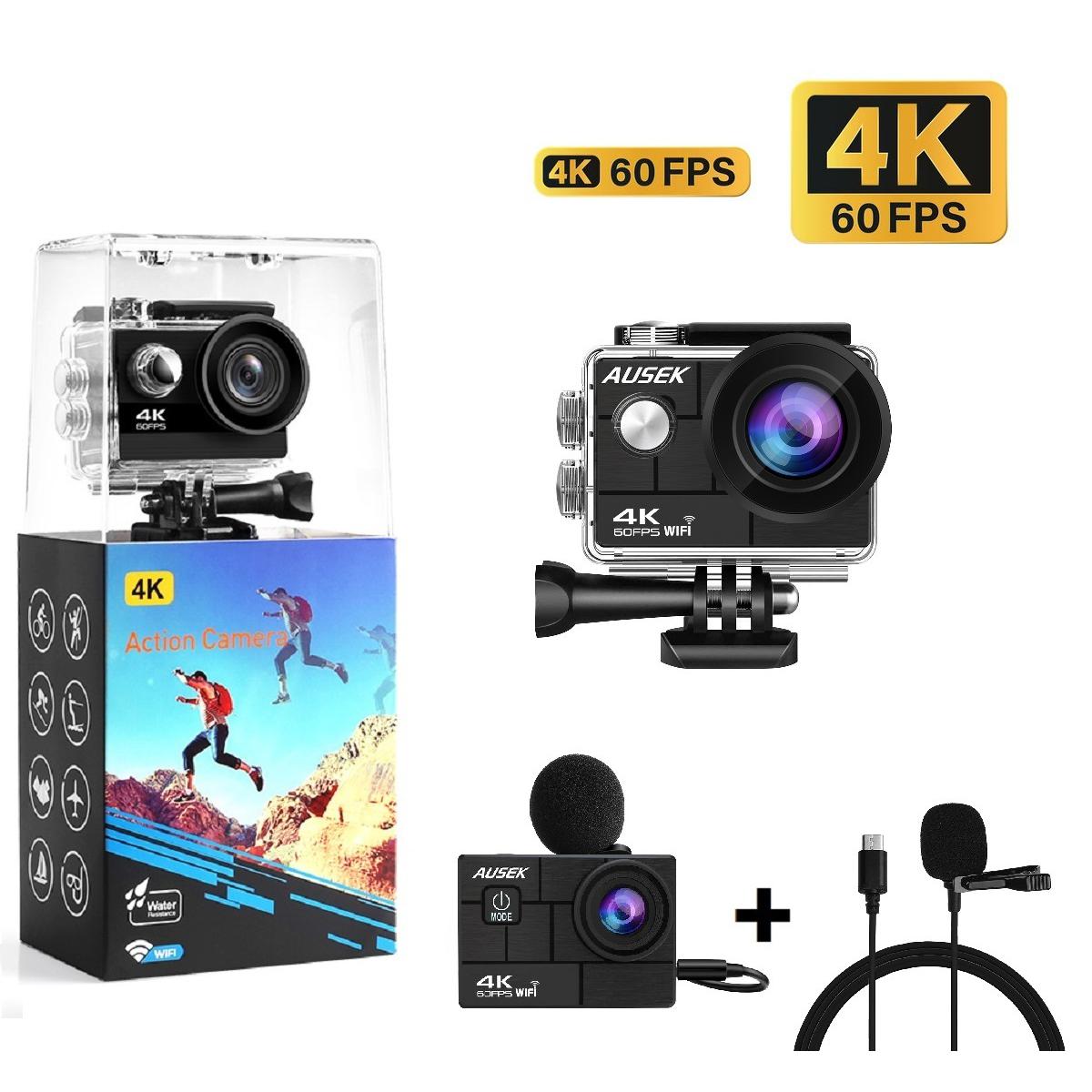 Picture of AUSEK Q44 Wifi 4K WIFI 60fps Ultra HD 2.0" Waterproof Sports Action Camera With Extranal Microphone & Remote