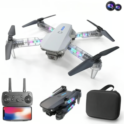 Picture of 2025 4K RC Drone Professional Colorful Light with 1080P Wide Angle HD Camera WIFI FPV Quadcopter Height Hold DRONE DH