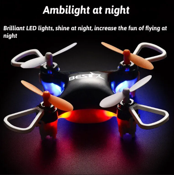 Picture of Aerobat Four-Axis Mini Drone with Air Pressure Constant, Making It Super Easy to Fly Indoor and Outdoors Great Fun for All with RGB Light dhq