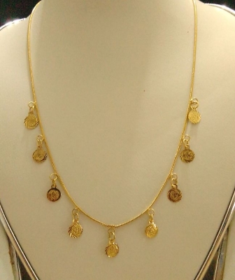 Picture of Dubai Style Coin Shaped Necklace Chain Jewelry For Girls