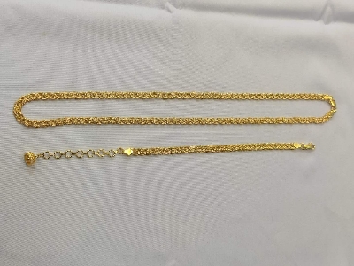 Picture of Trending Design Fashionable Gold Polish Beni Chain & Bracelet For Women Best Gift For Bridal Girls