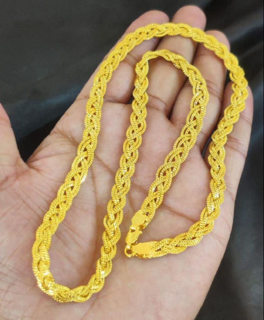 Picture of Trending Design Fashionable Gold Polish Beni Chain Necklaces For Women