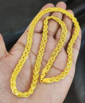 Picture of Trending Design Fashionable Gold Polish Beni Chain Necklaces For Women