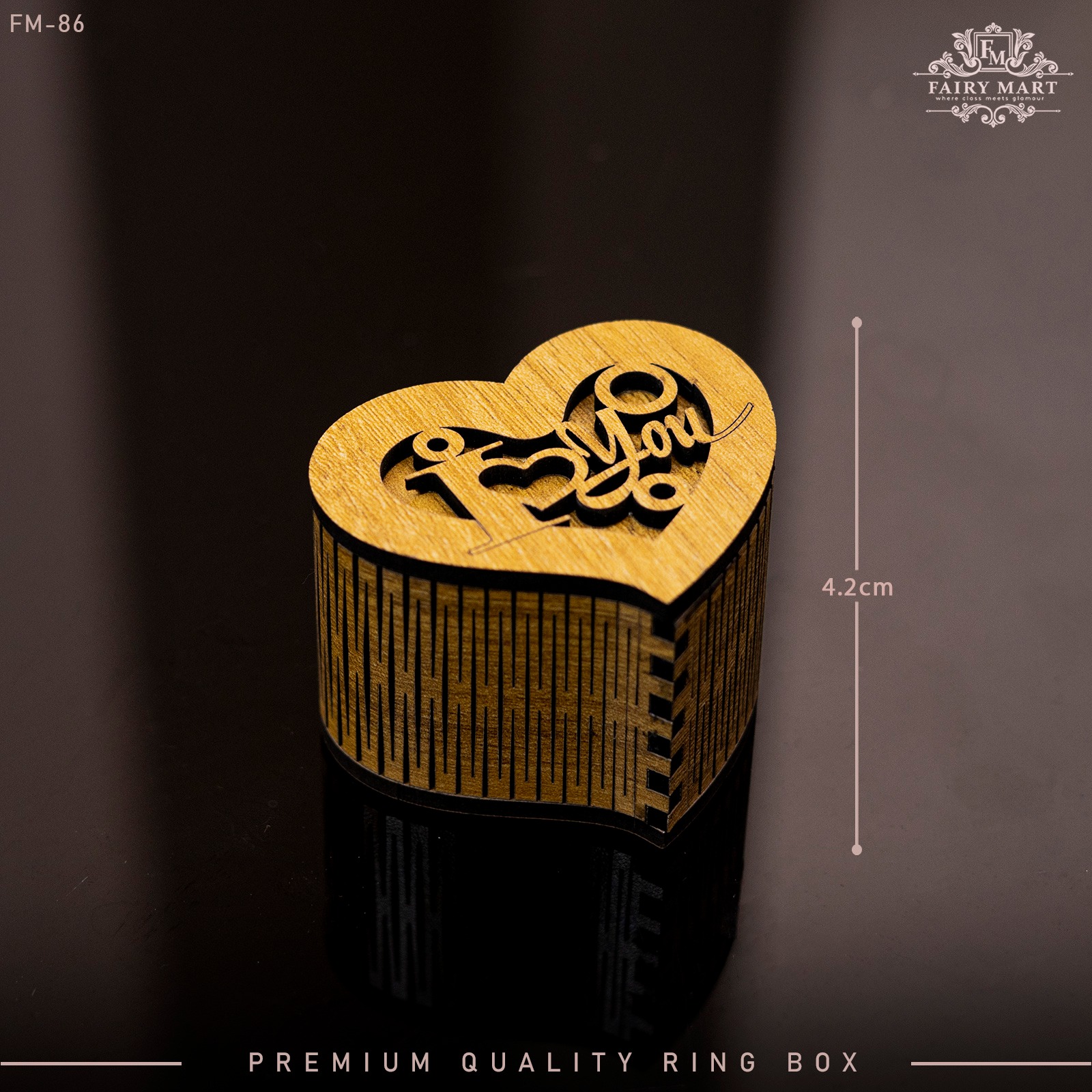 Picture of Heart Shaped Wood Ring box Engagement Ring box Jewelry Giftbox For Proposal Wedding valentine Day Anniversary Christmas - Jewelry Box gift For Her