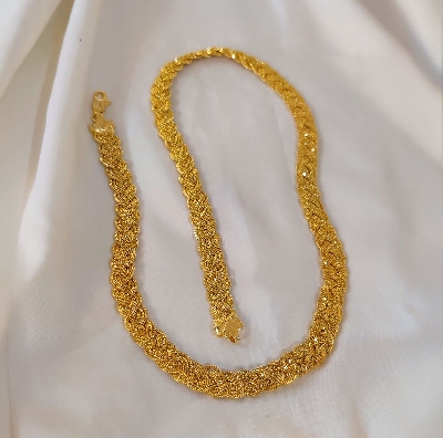 Picture of 1.5 Gram Gold Polish 20 Inch Beni Chain, Elegant Luxury Jewelry Gift for Her