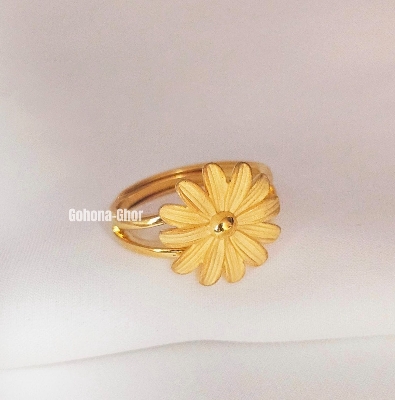 Picture of CM Jewelry Sun Flower Design Premium Quality  Adjustable Finger Ring  For Women