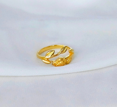 Picture of Latest Design Fashionable Brass Plated Elegant Finger Ring For Girls Jewelry Gift