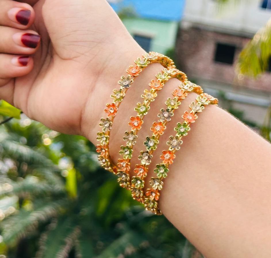 Picture of Premium Quality Traditional Design Bangles 4 Pieces Set For Women Indian Jewelry