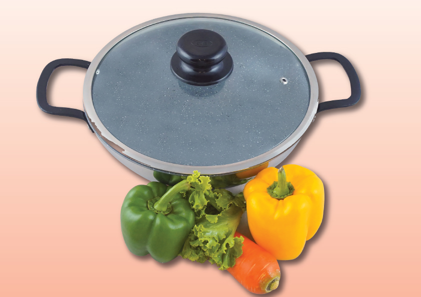 Picture of Non Stick 3 Layer Wok with Glass Lid 30 cm