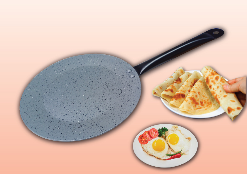 Buy Non Stick 3 ply Ruti Tawa Black SS Pipe Handle 26cm at Best Price In Bangladesh