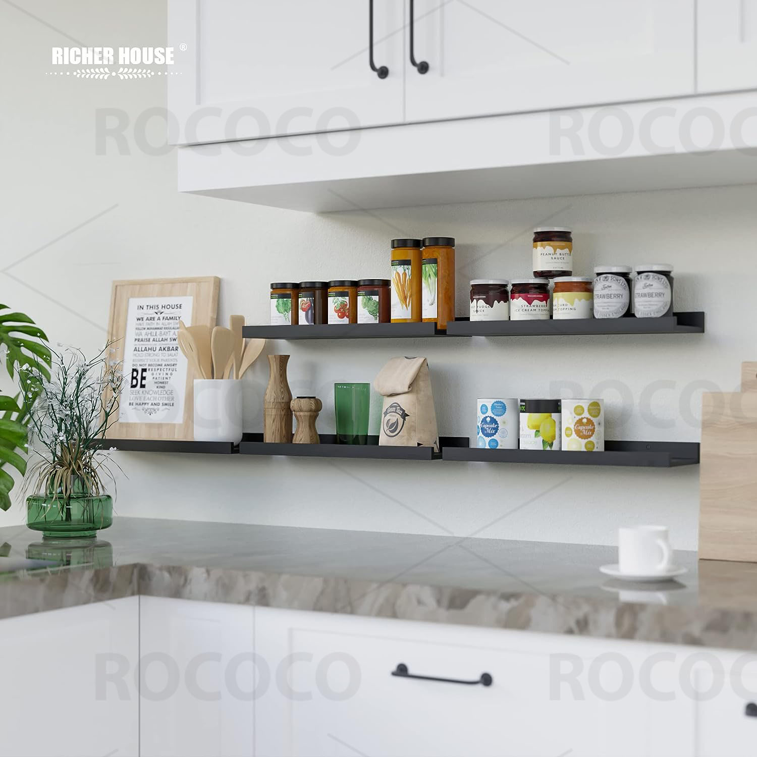 Picture of Karigor BD 3 Pieces Mini Wall Mount hanging Floating Shelf Home Decore Multipurpose Shelves Wall Decoration Items