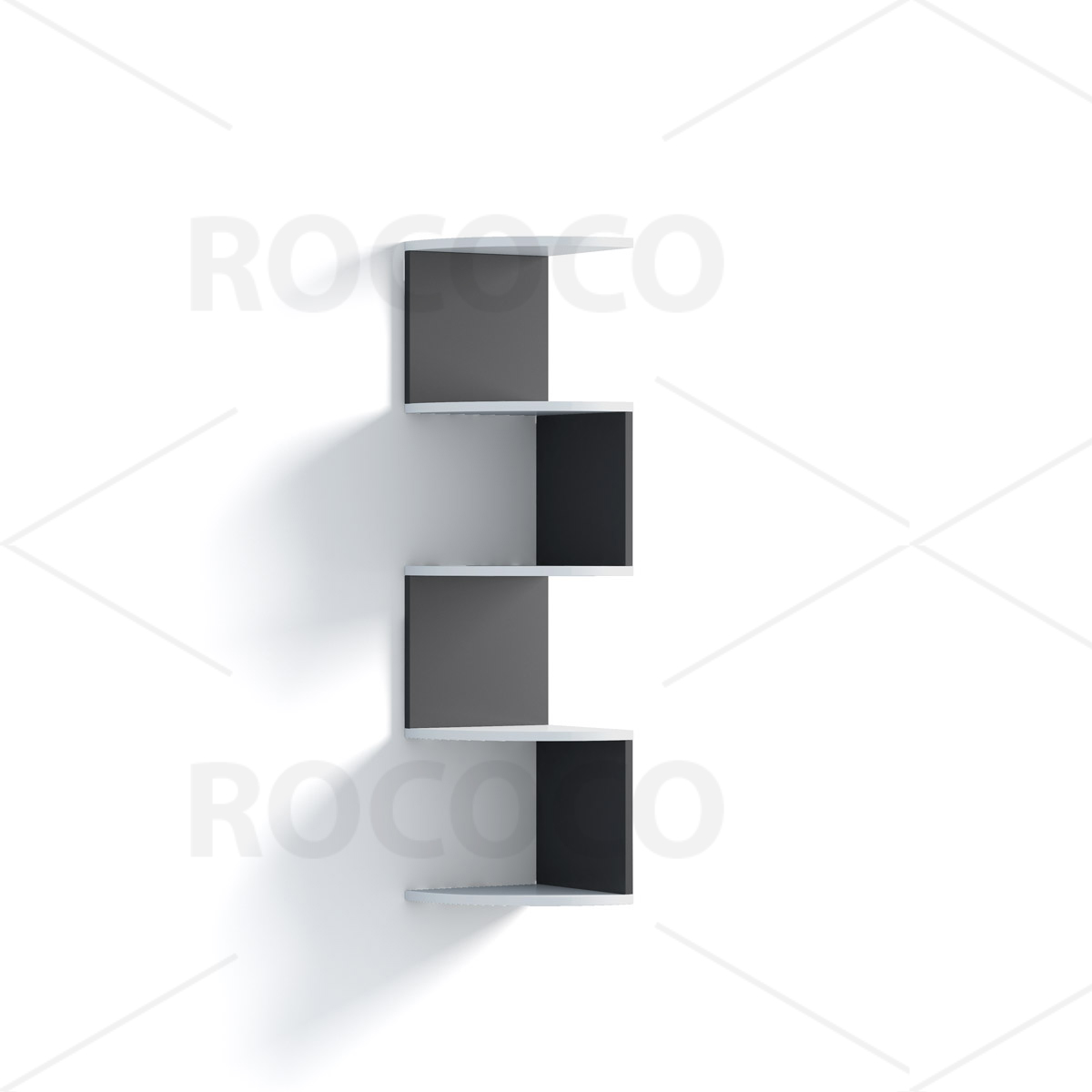 Picture of Karigor BD ROCOCO Choice Black-White Floating Corner Shelf