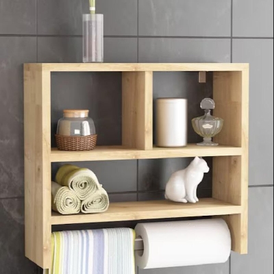 Kitchen & Bathroom Shelf,Towel & Tissue Hanger Kitchen Rack