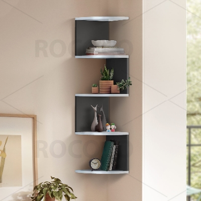 Picture of Karigor BD ROCOCO Choice Black-White Floating Corner Shelf