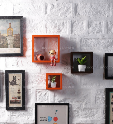 Picture of Karigor BD ROCOCO Set Of 3 Square Wall Shelf for Indoor & Outdoor