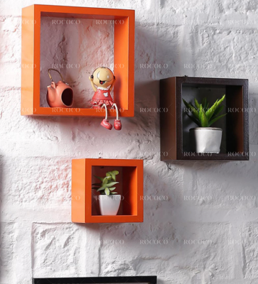 Picture of Karigor BD ROCOCO Set Of 3 Square Wall Shelf for Indoor & Outdoor