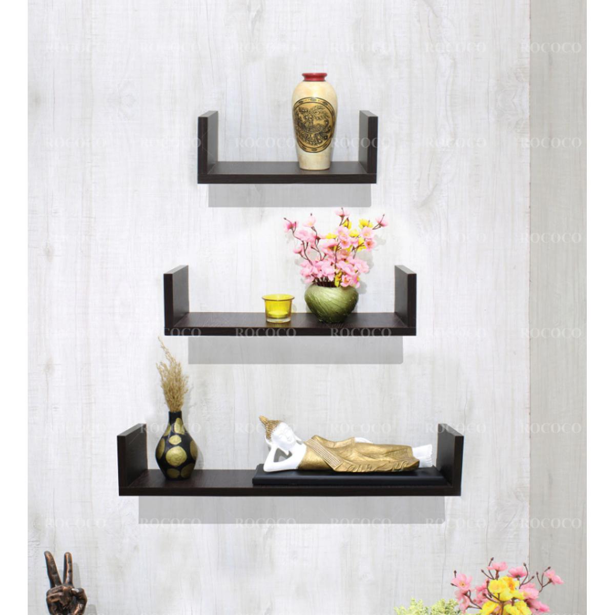 Picture of Karigor BD Rococo Wall Shelf Set of 3 Floating Racks for Home Decor and Display