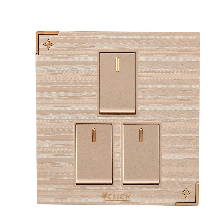 Buy Click Daisy 3 Gang 1 Way Switch, 16A Online at Best Price In Bangladesh