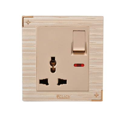 Buy Click Daisy 3 Pin Universal Socket With Switch, 13A  Online at Best Price In Bangladesh