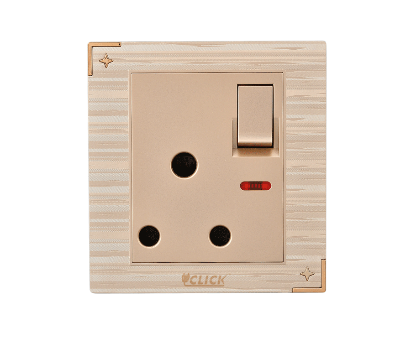 Buy Click Daisy 3 Pin Round Socket With Switch, 15A Online at Best Price In Bangladesh