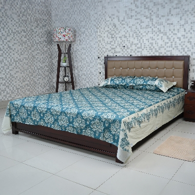 Picture of Regal Bed Sheet-314 (Roral Tapestry-Ash)