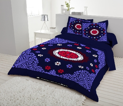 Picture of Cotton 7.5 Feet By 8.5 Feet Double Size Bedsheet With Two  Pillow Covers - Bed Sheet