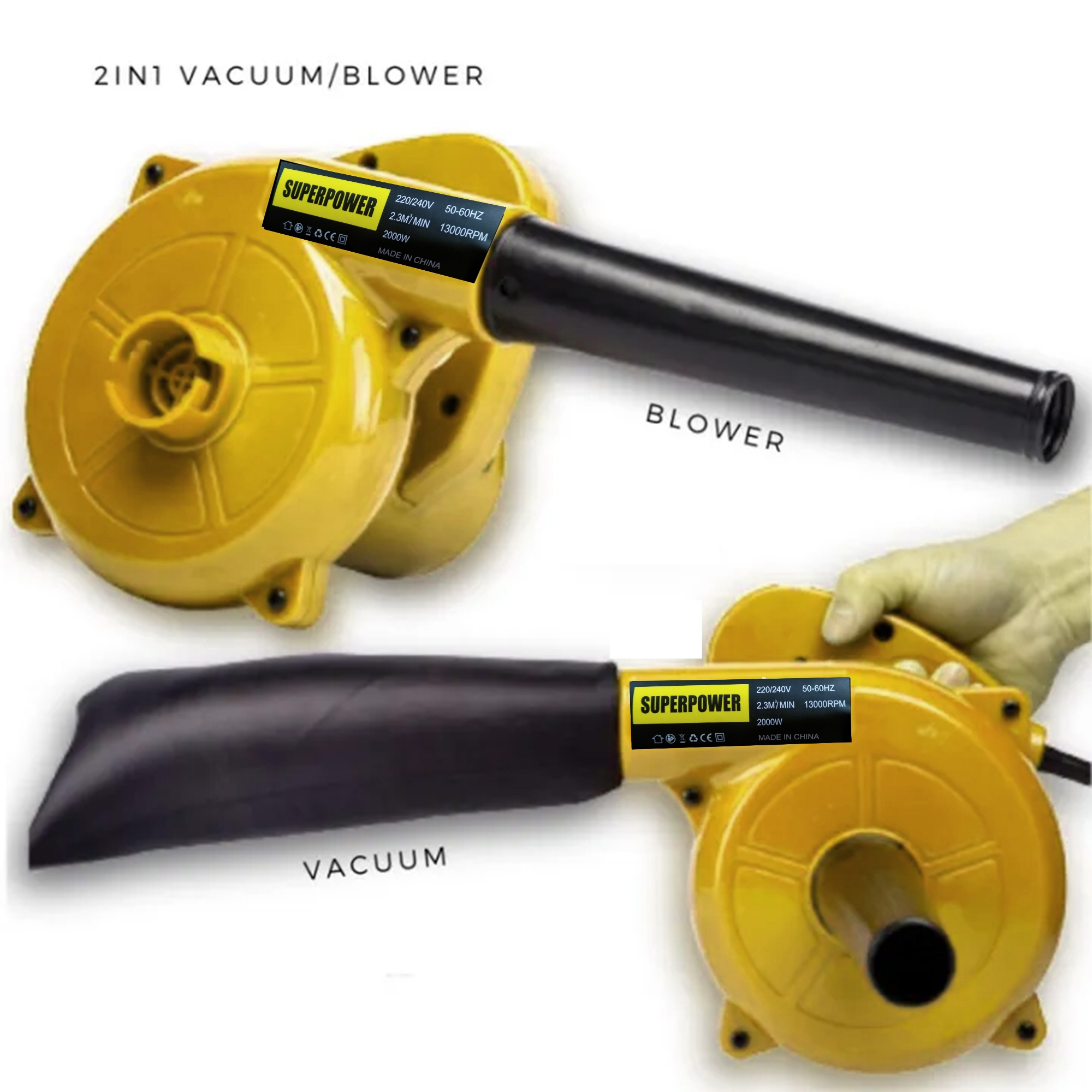 Picture of Air Blower & Vacuum [ 2 In 1 ] 2000W Dust Cleaning Machine ( SUPERPOWER )