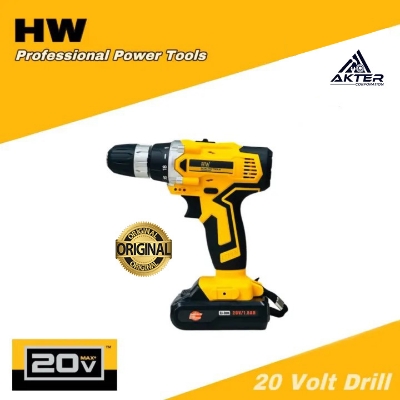 Picture of HW Cordless Drill Macine With 20V Double Battery - 10MM ( HW 6020 )
