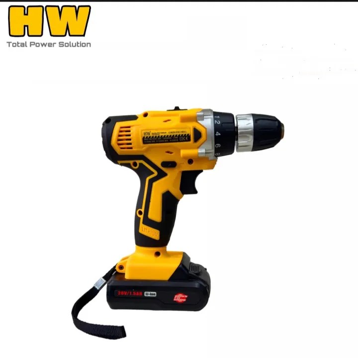 Picture of HW Cordless Drill Macine With 20V Double Battery - 10MM ( HW 6020 )