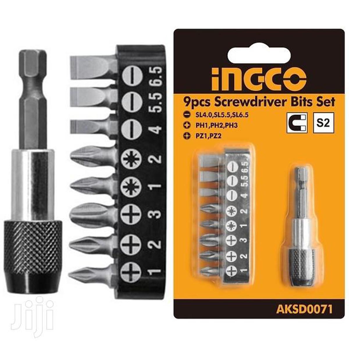 Picture of 9 Pcs screwdriver bits set INGCO-AKSD0071