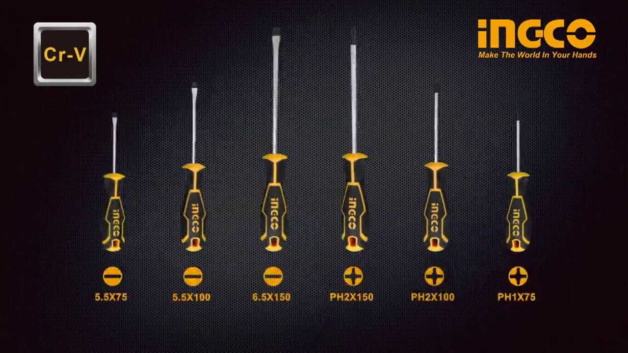 Picture of 6 Pcs Screwdriver Set INGCO HKSD0628