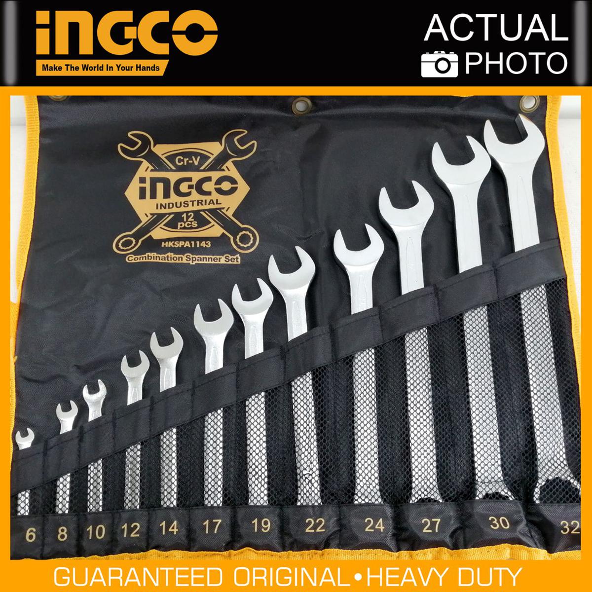 Picture of COMBINATION SPANNER SET -  12pcs Ingco - HKSPA1143