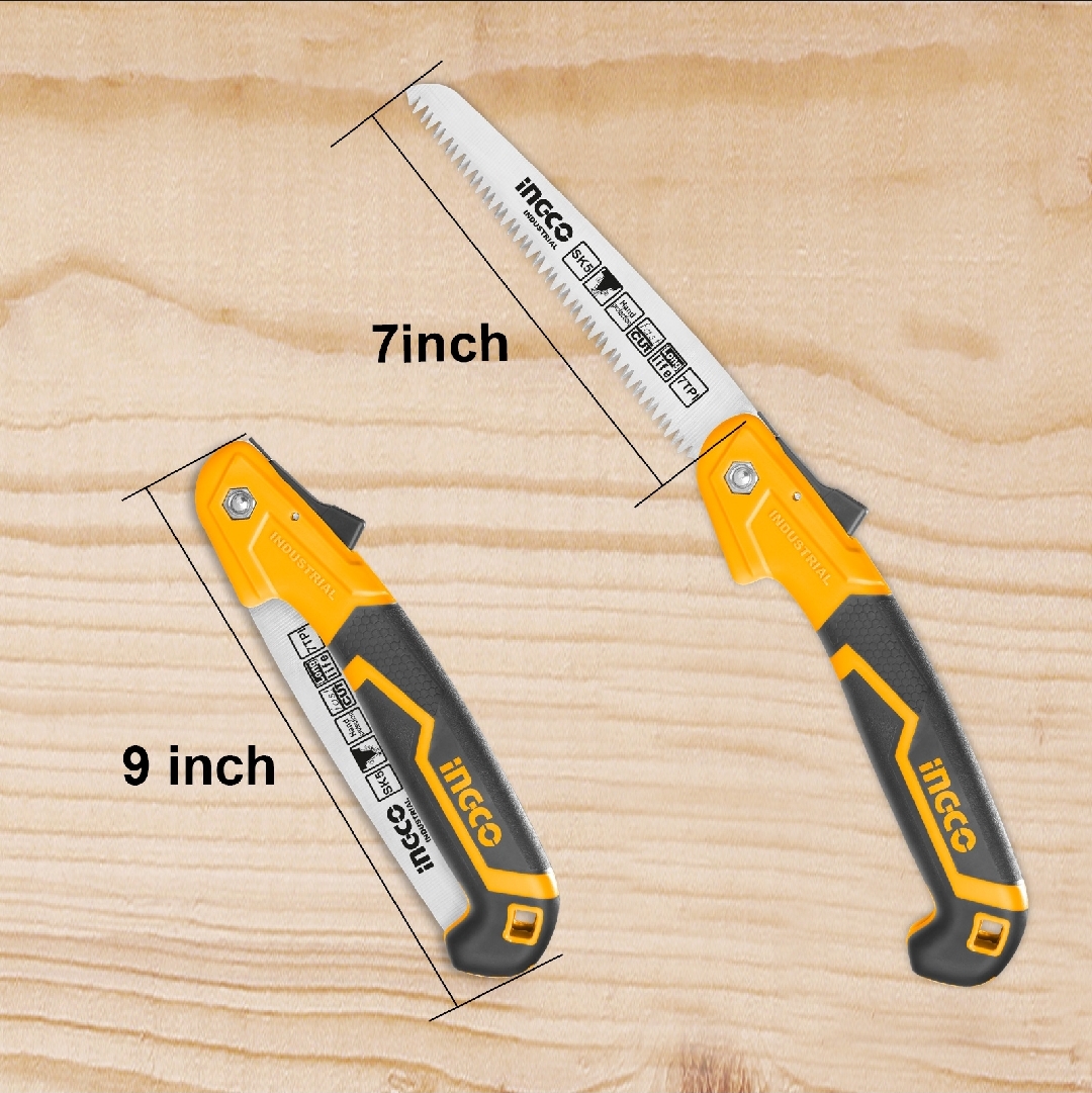 Picture of INGCO 7 Inch Folding Saw with Triple Teeth and Hand Protection Function HFSW1808