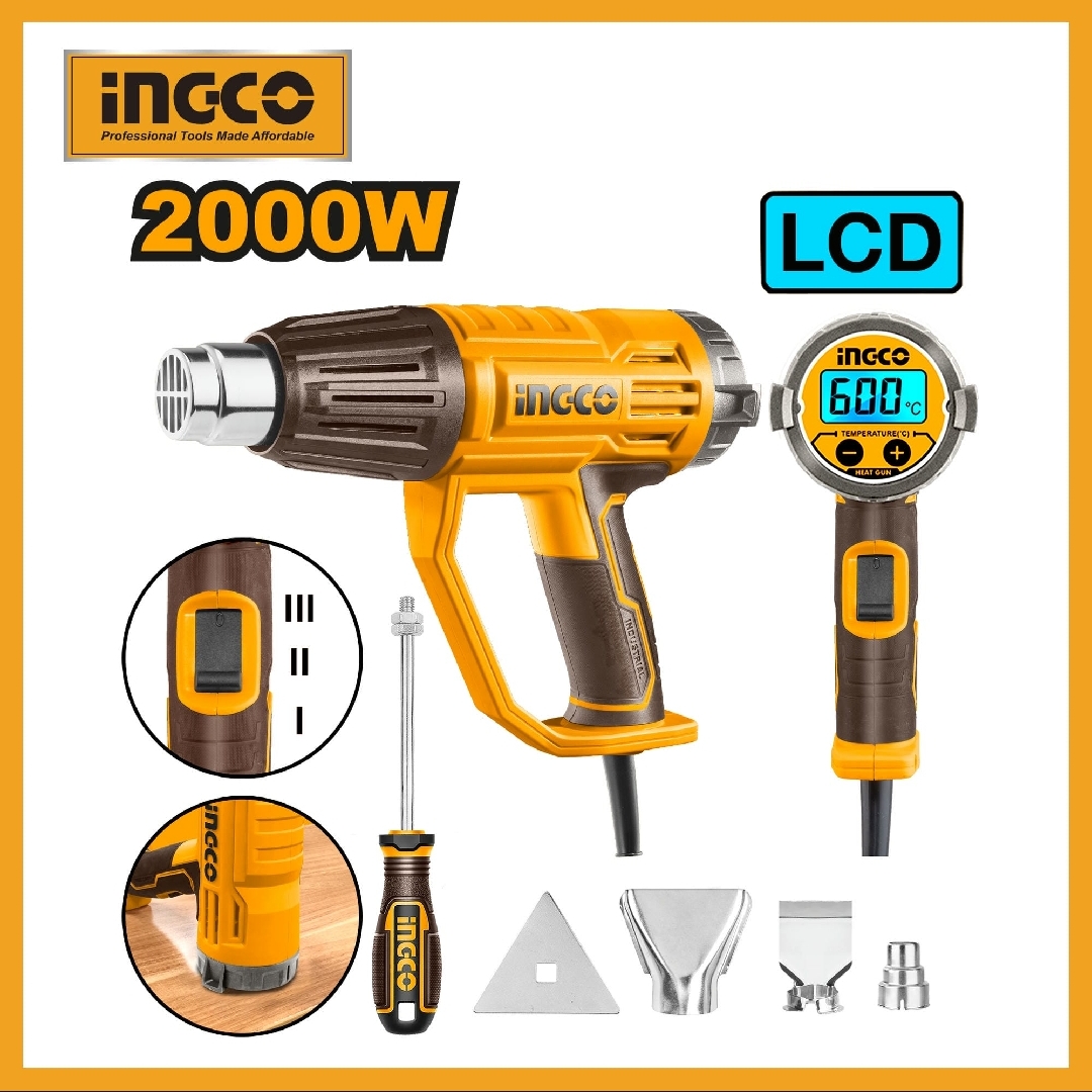 Picture of INGCO 2000W Heat Gun with HG200058 4pcs Accessories