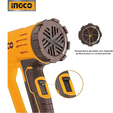 Picture of INGCO 2000W Upgraded Corded Heat Gun with 3 Temperature Levels HG200047