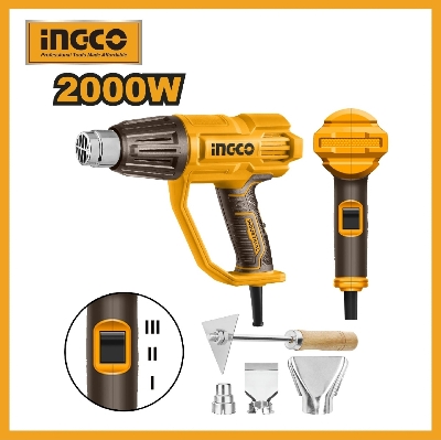 Picture of INGCO 2000W Heat Gun With 3 temeprature Settings HG200078