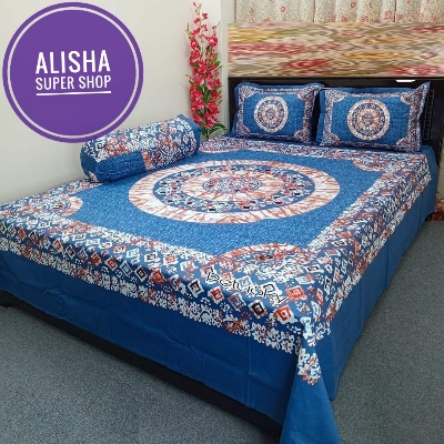 Picture of new premium quality bed sheets and matching 2 pillow cover