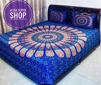 Picture of new exclusive design king size  bed sheets and 2 pillow